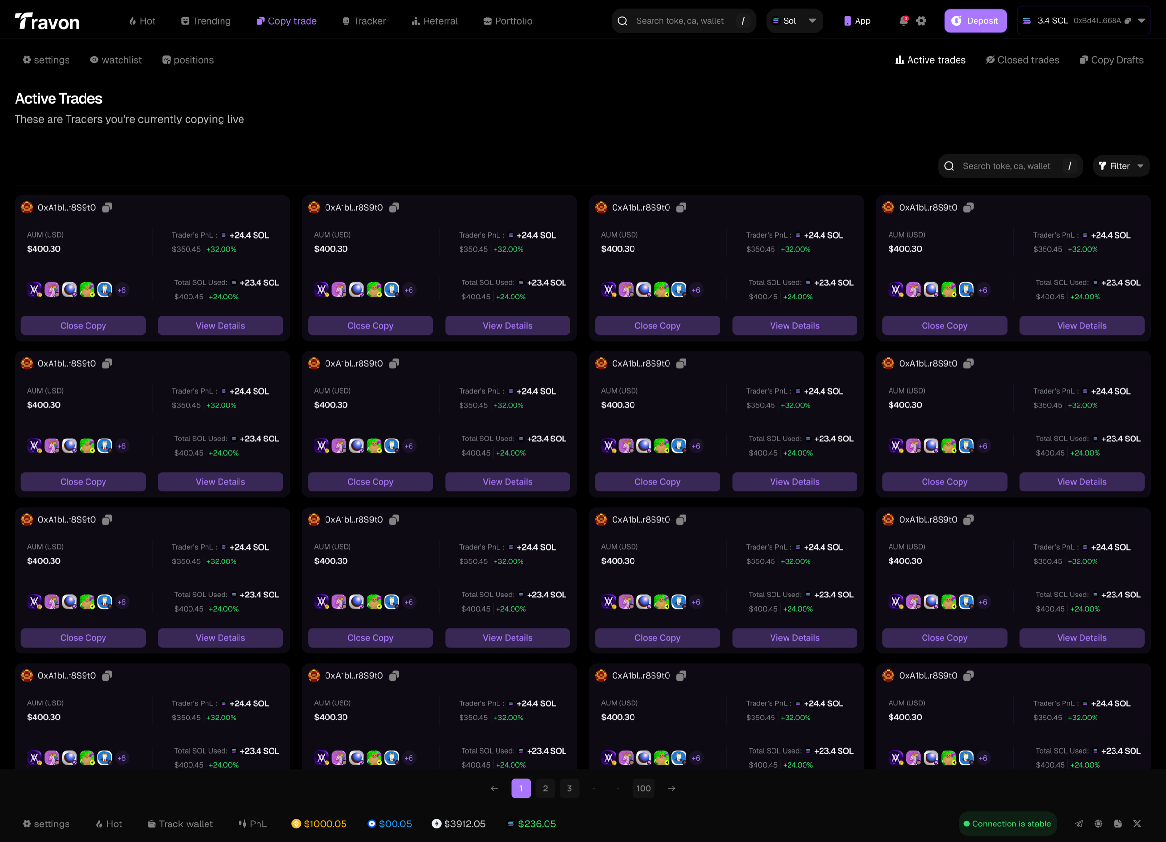 Copy trade